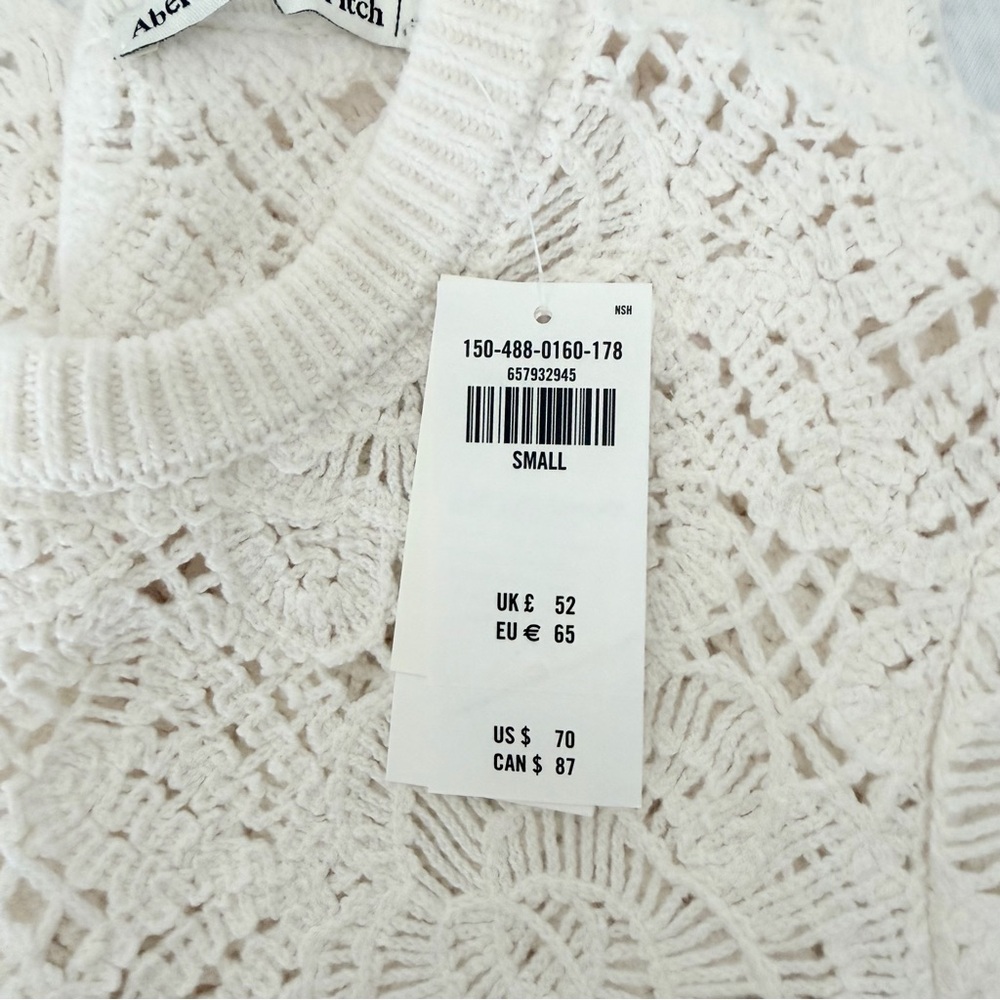 Abercrombie & Fitch Floral Crochet Top NWT - Picture 3 of 7
